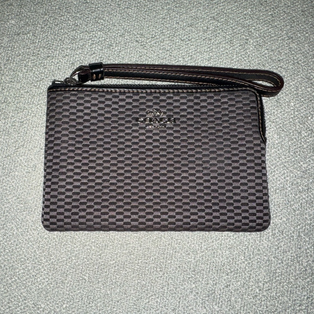Coach Black and Brown Wristlet